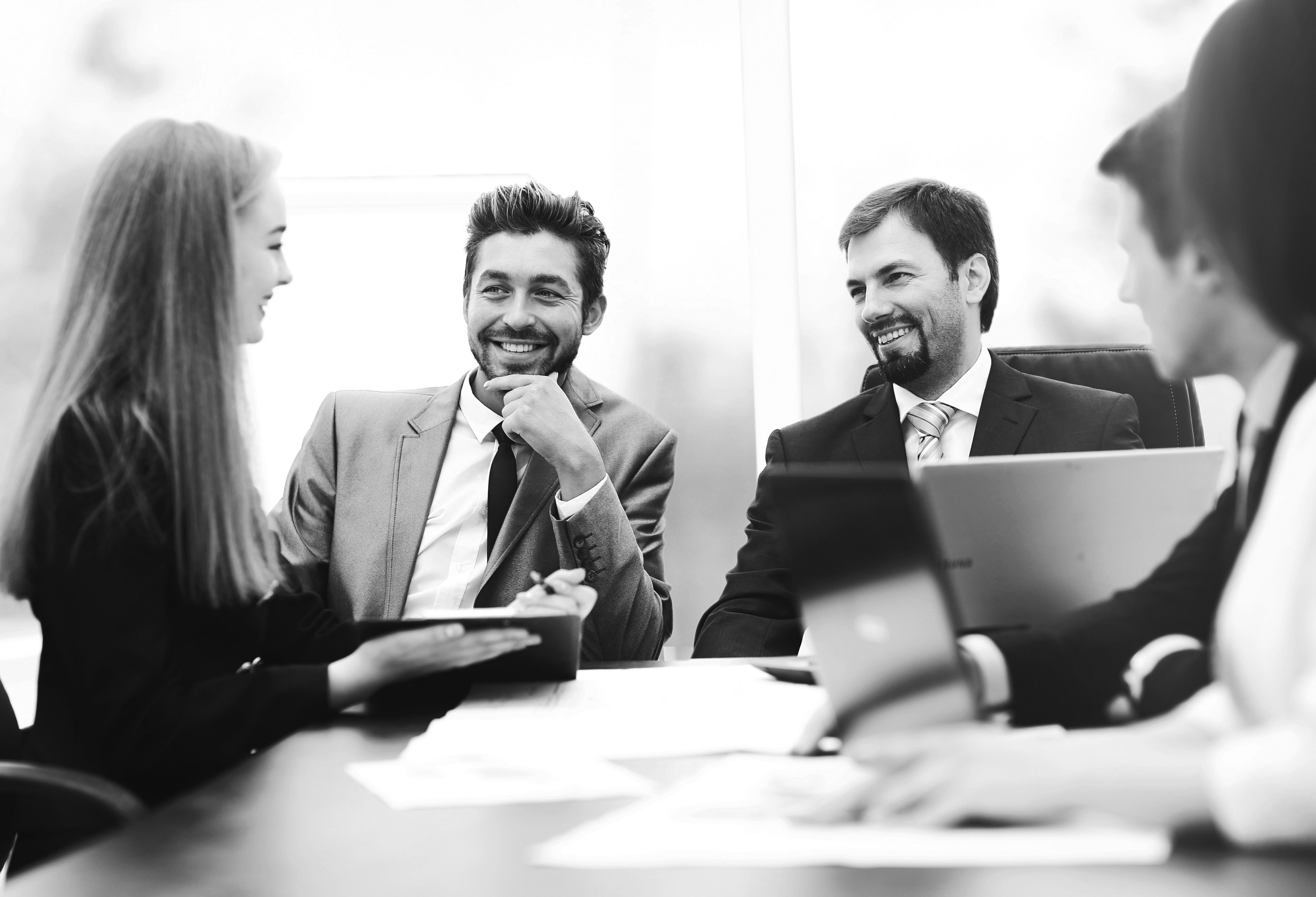 consultants working in office