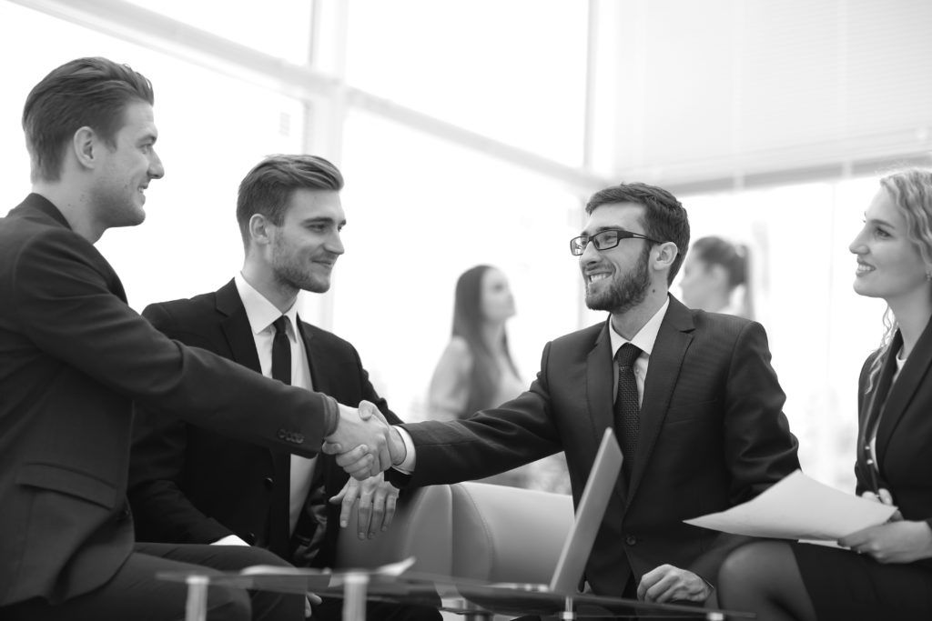 consultants working in office