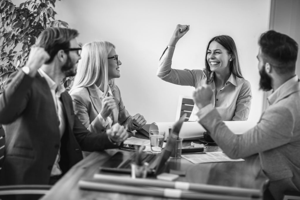 consultants working in office