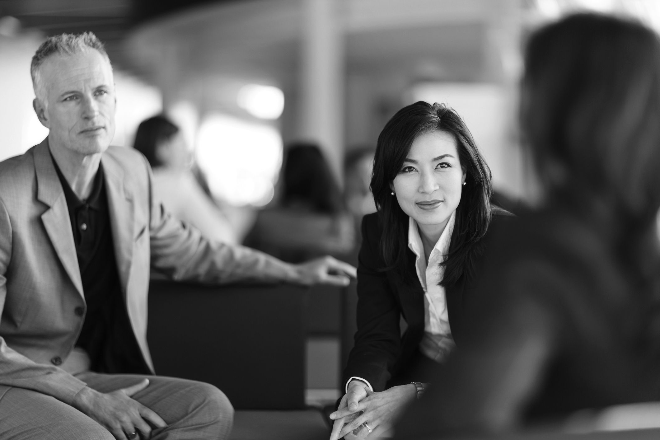 consultants listening to each other