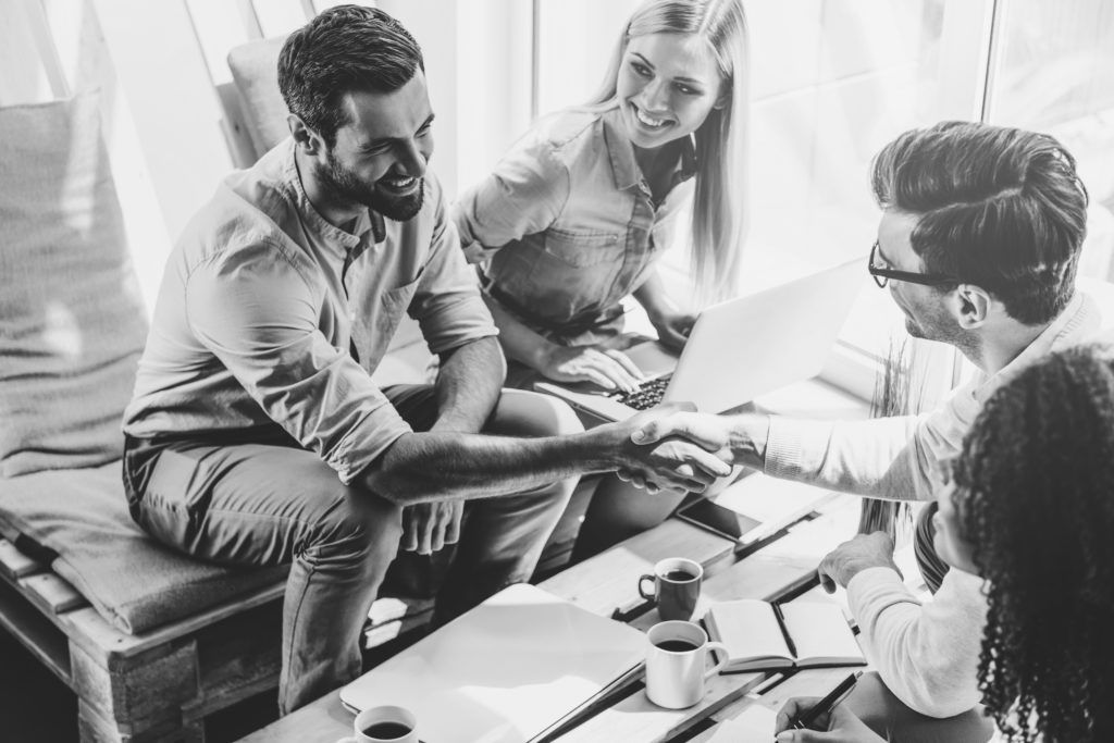 consultants working in office