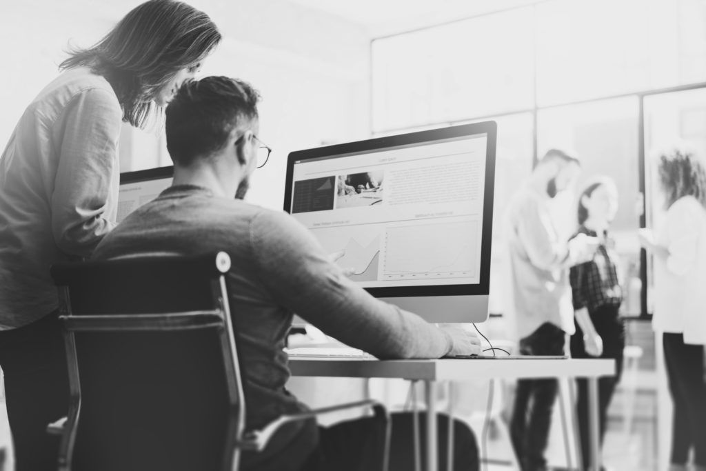 consultants working in office