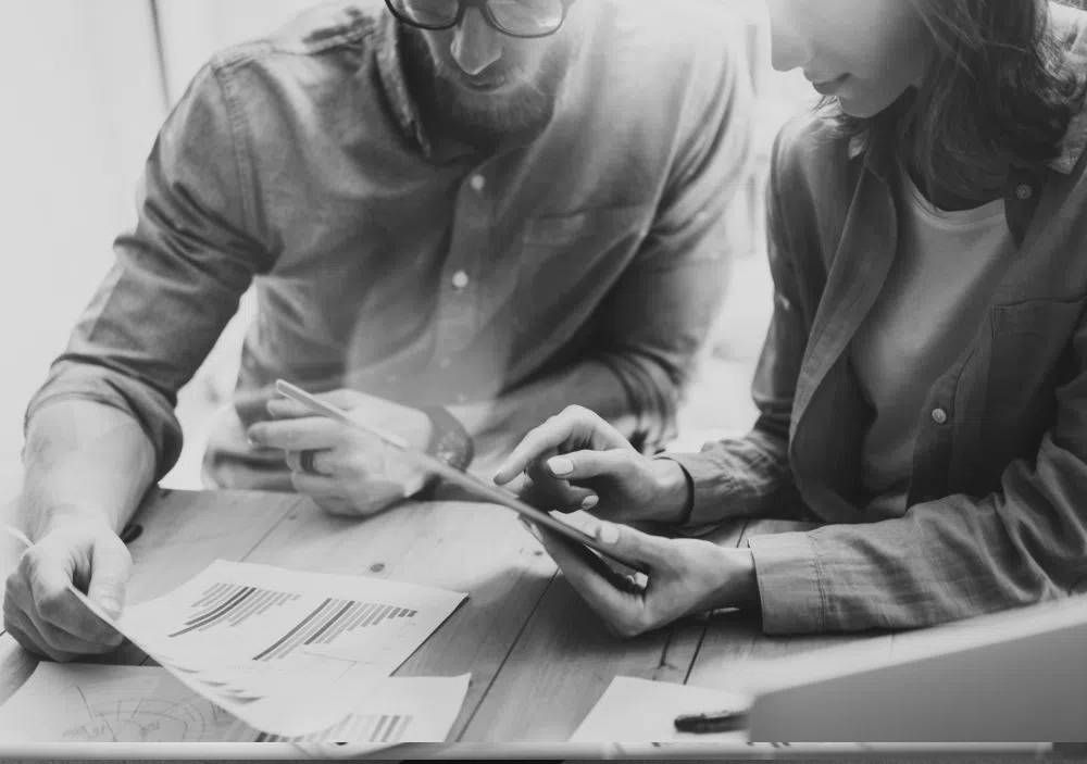 consultants working in office