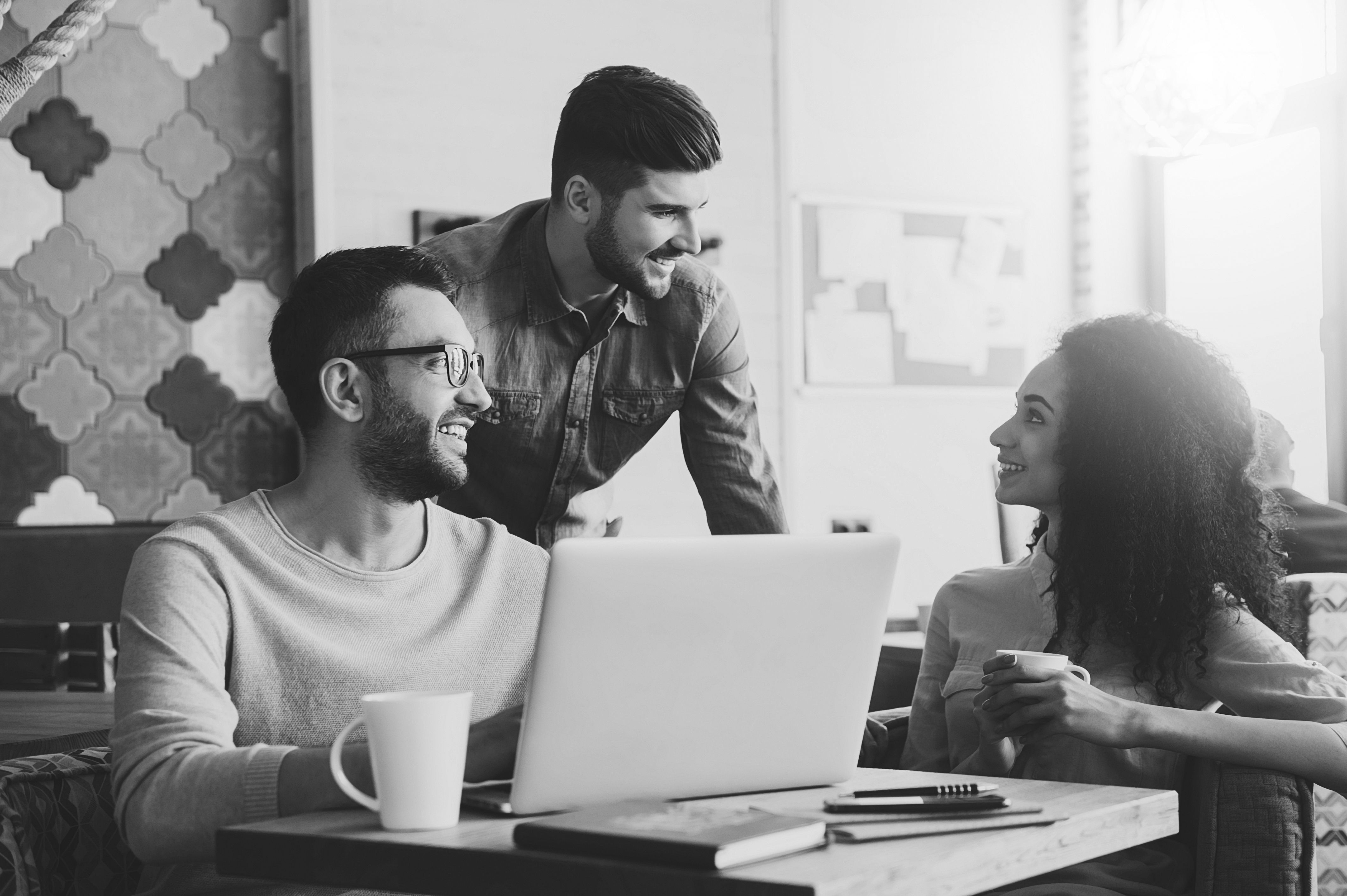 consultants working in office