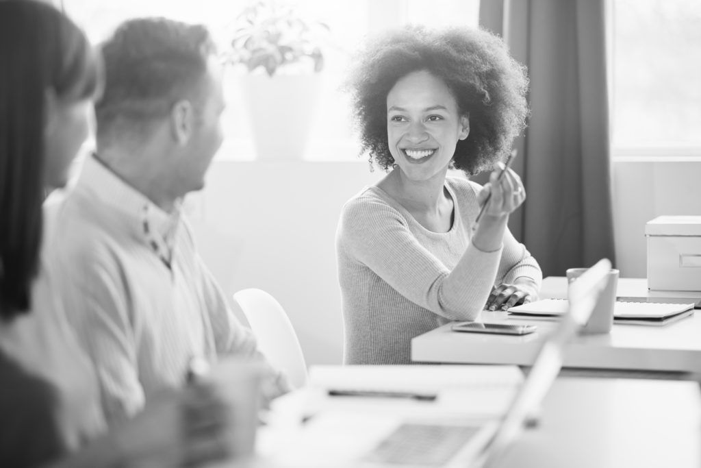 consultants working in office