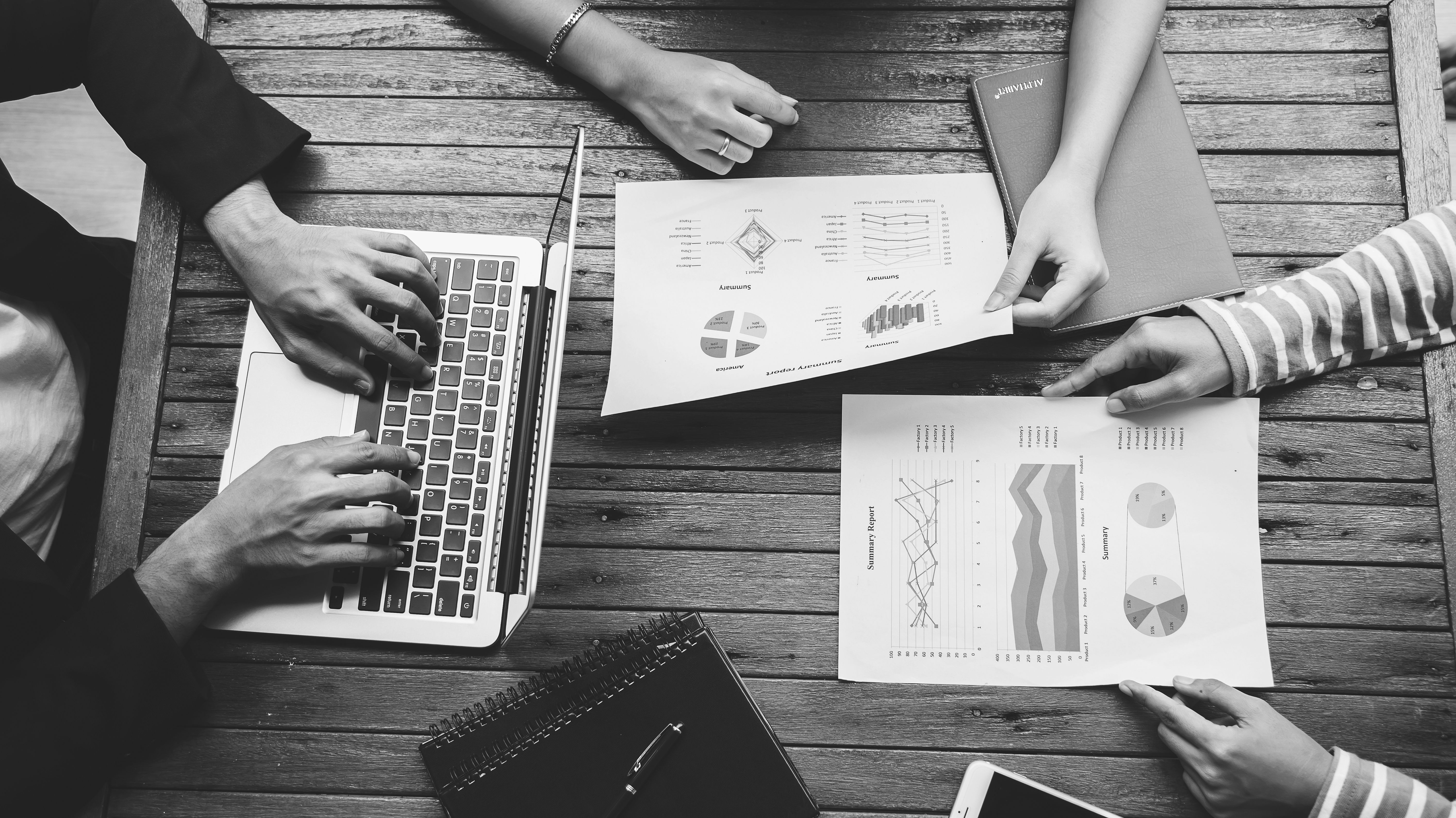 consultants working in office