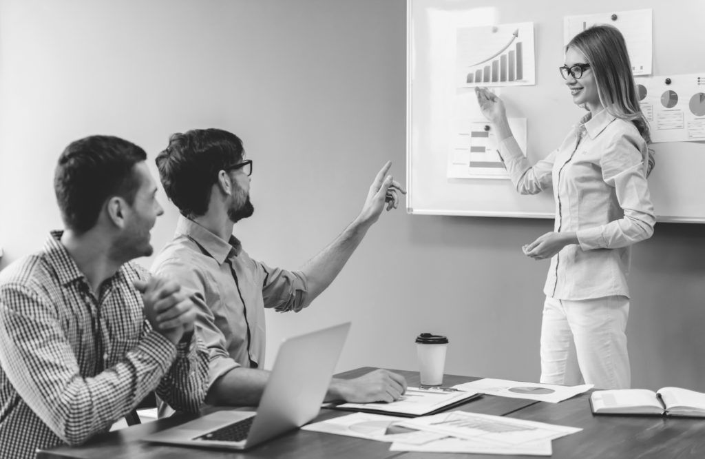 consultant making presentation