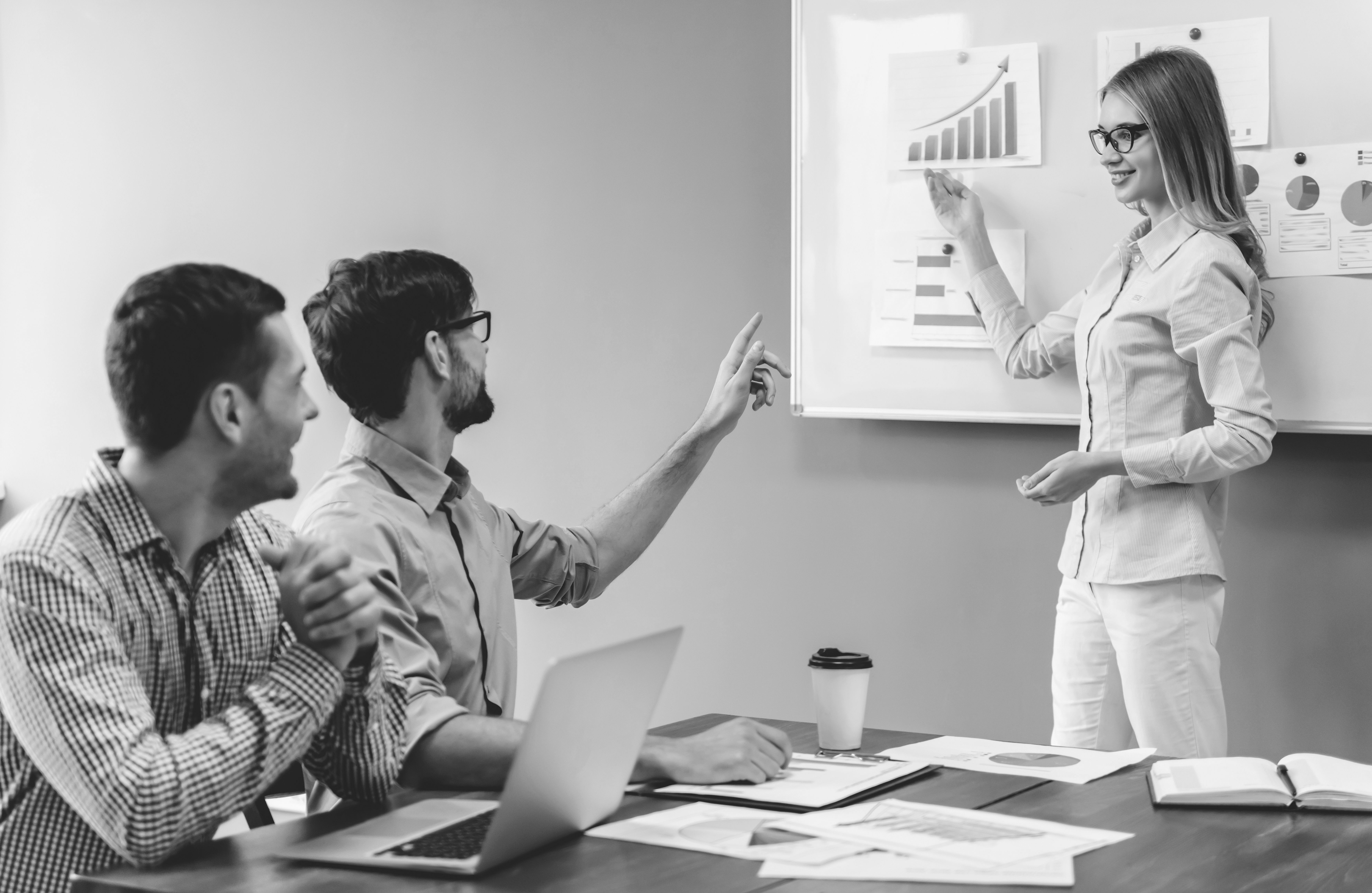 consultant making presentation