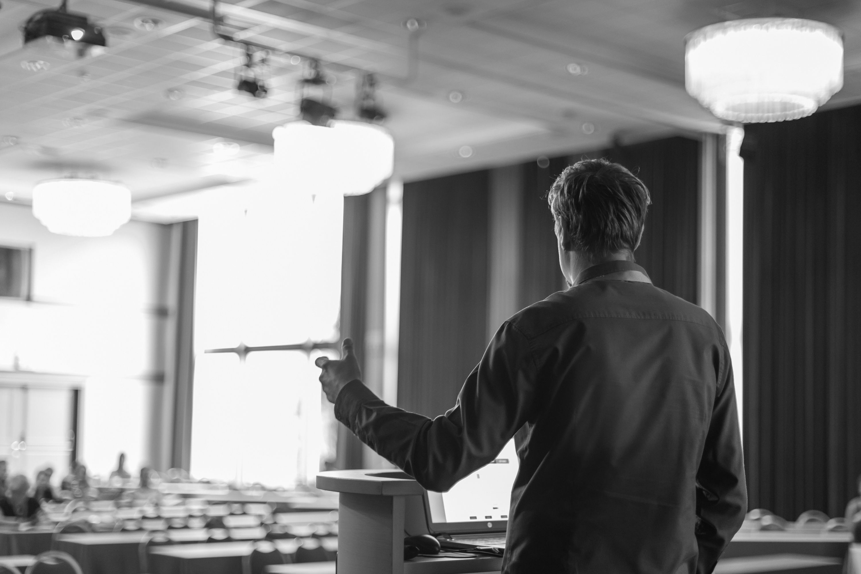 consultant making presentation