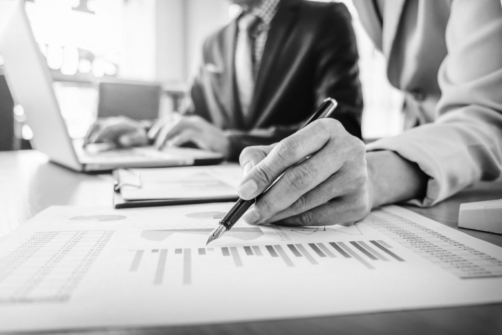 consultants working in office