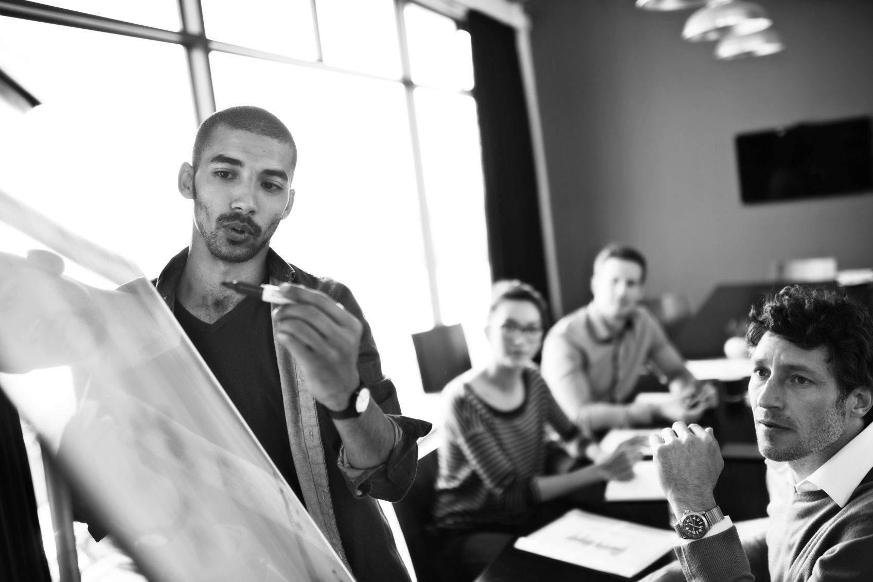 consultant making presentation