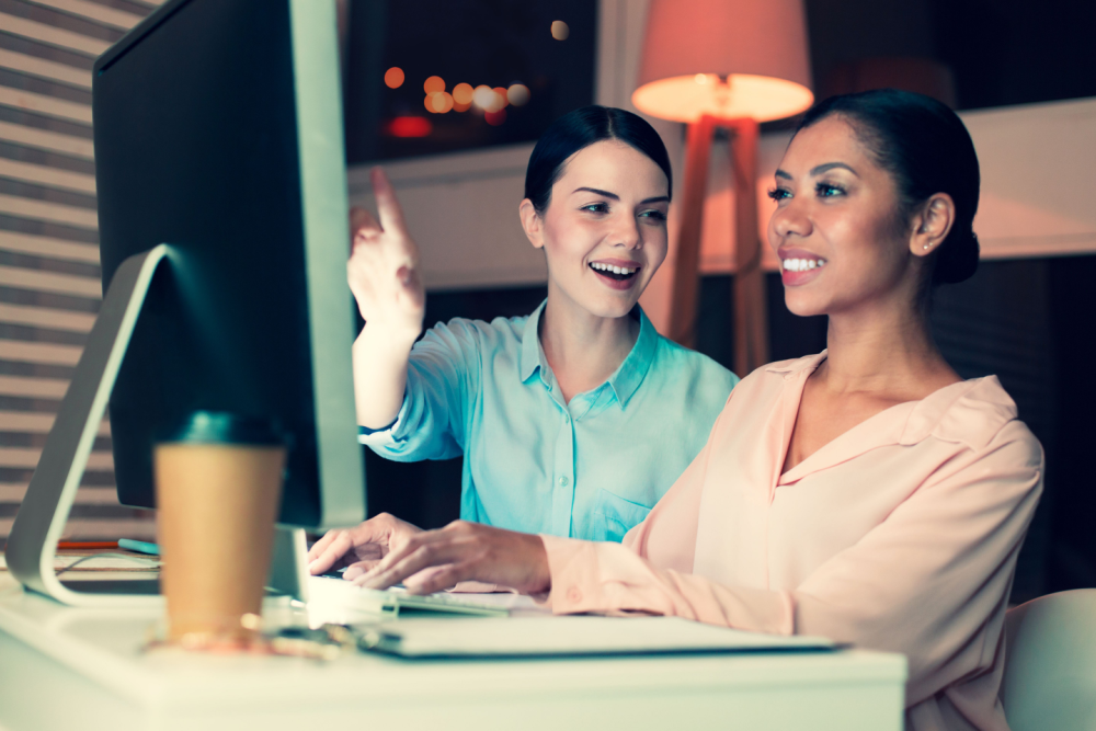 Consultants working together.