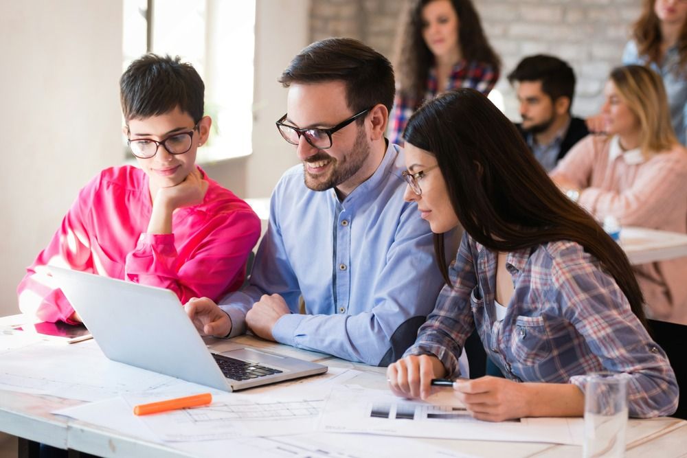 consultant working on computer